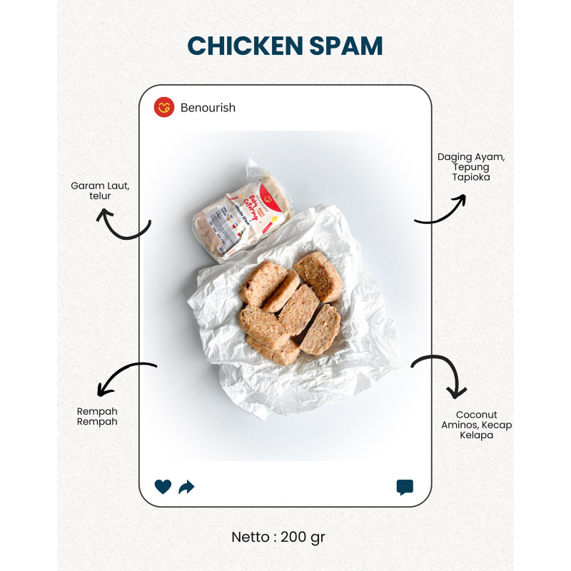 Chicken spam finger food benourish