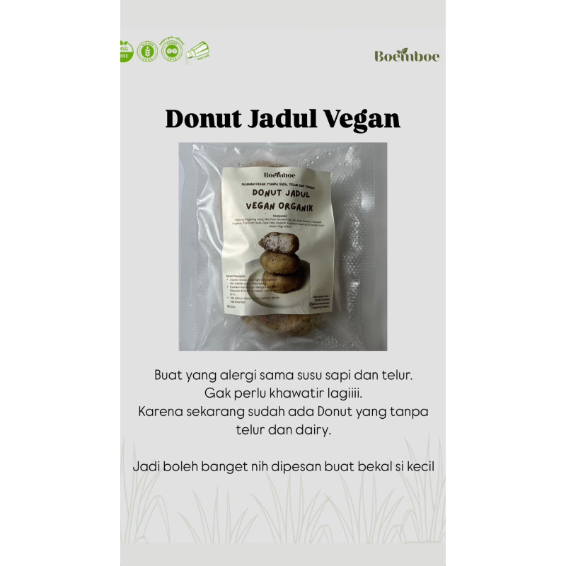 Donat jadul egg free dairy free organic boembo mpasi