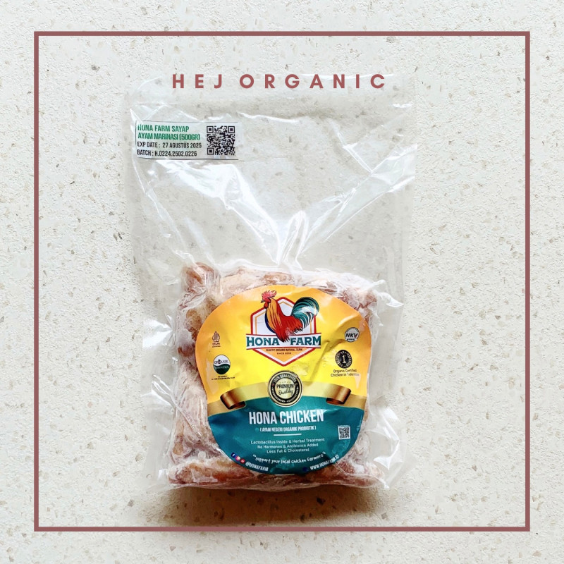Sayap ayam negri marinasi probiotik tersertifikasi organik