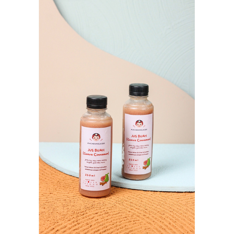 Jus buah guava cinnamon macaramel kids