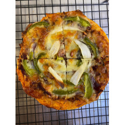 Pizza smoked beef mozzarella gluten free