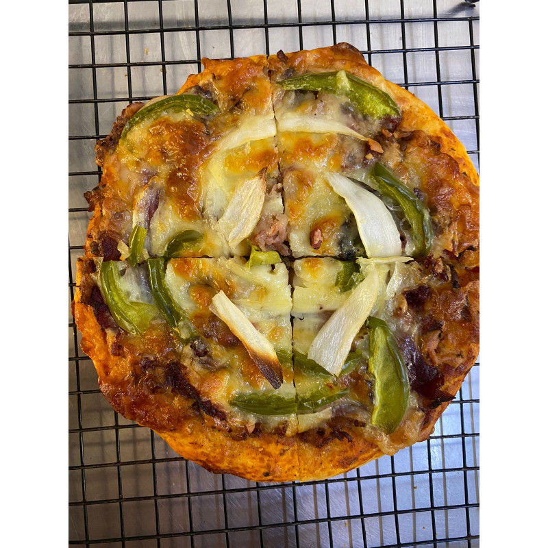 Pizza smoked beef mozzarella gluten free