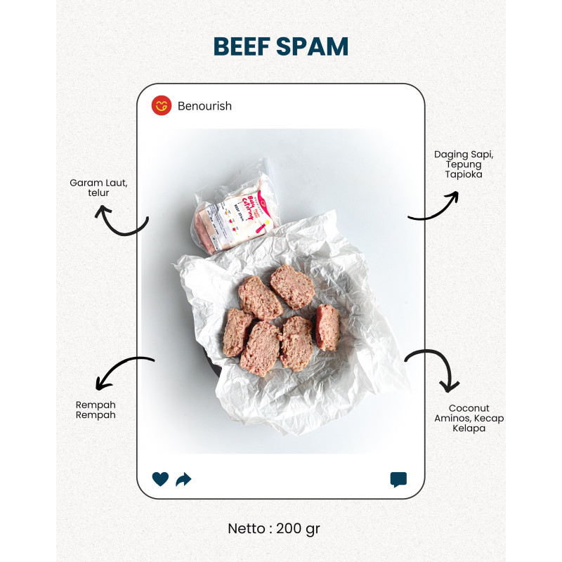 Beef spam finger food benourish