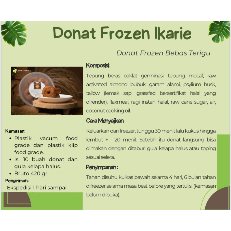 Donat tanpa telur by ikarie organic