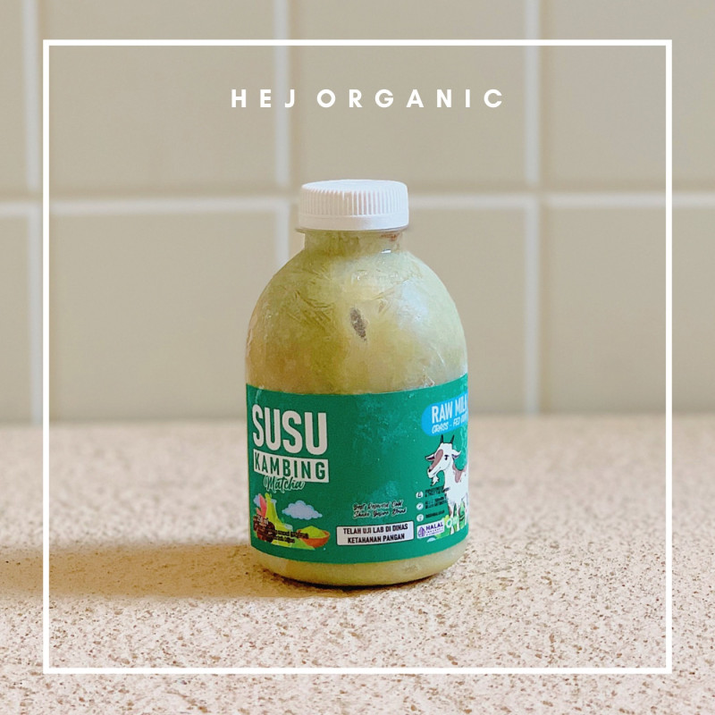 Raw goat milk matcha