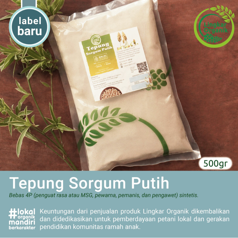 Tepung sorgum putih lingkar organik